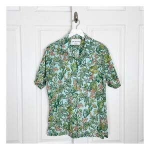 Tori Richard Tropical Floral Hawaiian S/S Shirt Cotton Poplin Sz L